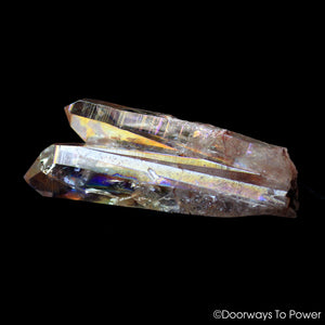 Angel Aura Quartz Starbrary Tantric Twin Crystal 'Twin Flame'