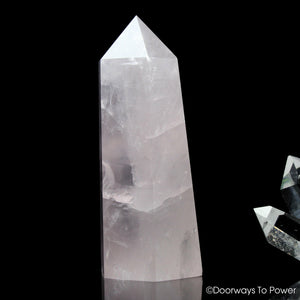 John of God Crystal Pastel Rose Quartz Generator Point