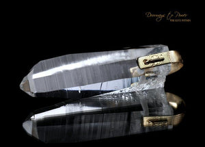 14k Gold Colombian Lemurian Crystal Pendant