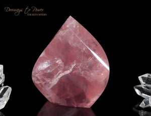 Rose Quartz Crystal Sculpture 'The Oracle'