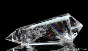 John of God Crystal 24 Sided Vogel Healing Quartz Wand 'Rainbow Warrior' (RESERVED FOR NP)