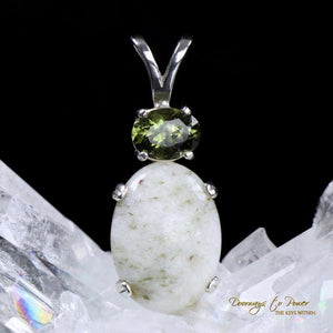 Sanda Rosa Azeztulite Moldavite Crystal Pendant