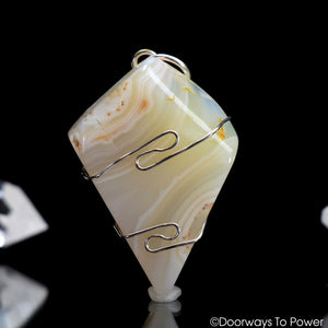 Shanti Light Shantilite Crystal Pendant Madagascar .925 SS 'Flow of Peace'