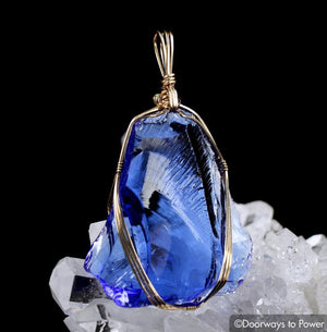 Majestic Elestial Starlight Sapphire Andara Pendant 14k Gold \ OverSoul \ 6D