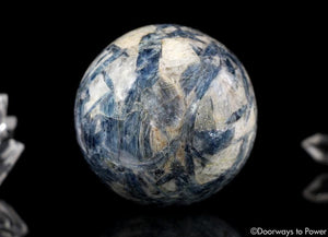 Blue Kyanite Crystal Sphere Rare Energetic cleansing + Aligns Balances all Chakras