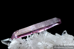 Pink Rose Aura Lemurian Seed Rainbow Quartz Crystal