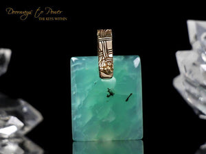 Chrysoprase Light Language Pendant ™ 14k Gold