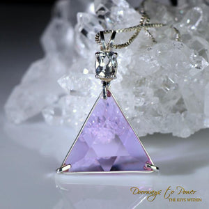Ruby Lavender Quartz Vogel Star of David Pendant