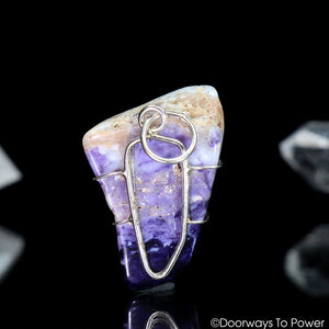 Violet Flame Opal Crystal Pendant .925 SS