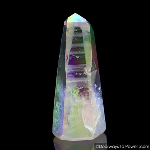 Angel Aura Lemurian Crystal Point w/ Record Keepers