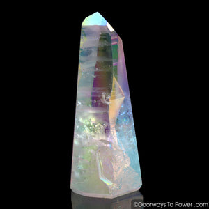 Angel Aura Lemurian Crystal Point w/ Record Keepers