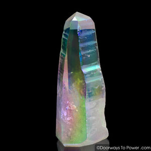 Angel Aura Lemurian Crystal Point w/ Record Keepers