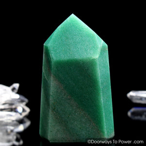 John of God Crystal Green Aventurine & Pyrite w/ Future Time Link