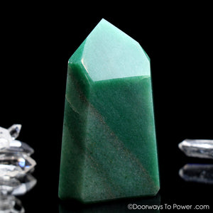 John of God Crystal Green Aventurine & Pyrite w/ Future Time Link