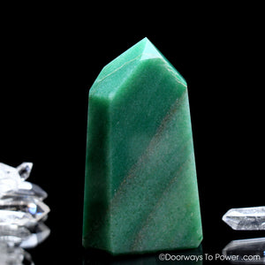 John of God Crystal Green Aventurine & Pyrite w/ Future Time Link