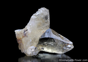 Golden Azeztulite Pleiadian Starbrary Record Keeper Twin Crystal RARE A ++++