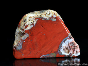 Red Fire Azeztulite Altar Stone w/ Druzy Rare (Polished)