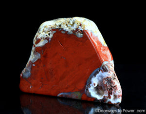 Red Fire Azeztulite Altar Stone w/ Druzy Rare (Polished)