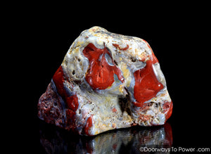 Red Fire Azeztulite Altar Stone w/ Druzy Rare (Polished)