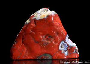 Red Fire Azeztulite Altar Stone w/ Druzy Rare (Polished)