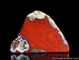 Red Fire Azeztulite Altar Stone w/ Druzy Rare (Polished)