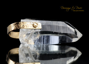 Lemurian Light Language Crystal Pendant 14k