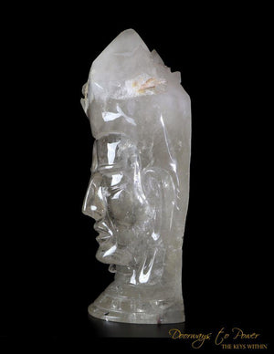 carved crystal buddha