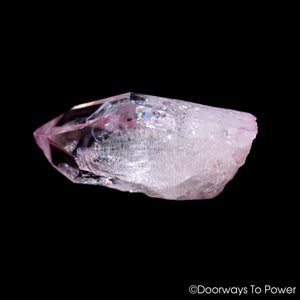 Platinum Rose Aura Colombian Lemurian Seed Master Dow Record Keeper Crystal