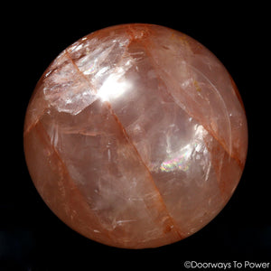 Pink Fire Azeztulite Crystal Sphere Ball Azozeo Super Activated