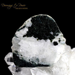 Azozeo Phenacite Crystal Gemstone Slice & Black Tourmaline