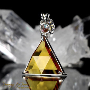 Siberian Gold Quartz Mystic Topaz Star of David Pendant