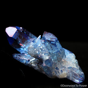 Tanzan Indigo Aura Quartz Record Keeper Manifest Spirit Crystal Cluster