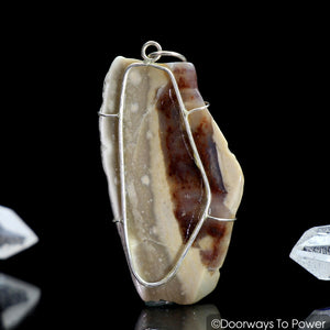 Circle Stone Crystal Pendant .925 SS Wire Wrap