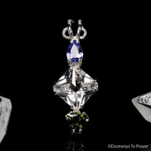 Tanzanite Danburite & Moldavite Mini Magician Stone Pendant