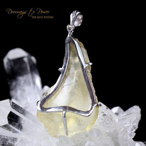 Libyan Desert Glass Gold Tektite Pendant