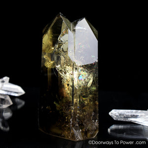 John of God Citrine & Smoky Phantom Tantric Twin Crystal & Record Keeper 'Very Rare'