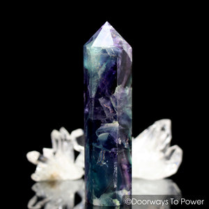 John of God Blessed Rainbow Fluorite Generator Healing Casa Crystal Point