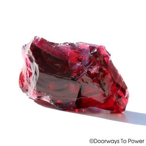 Angel Aura Raspberry Monatomic Andara Crystal 'Cosmic Heart'