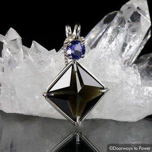 Moldavite & Tanzanite Magician Stone Pendant