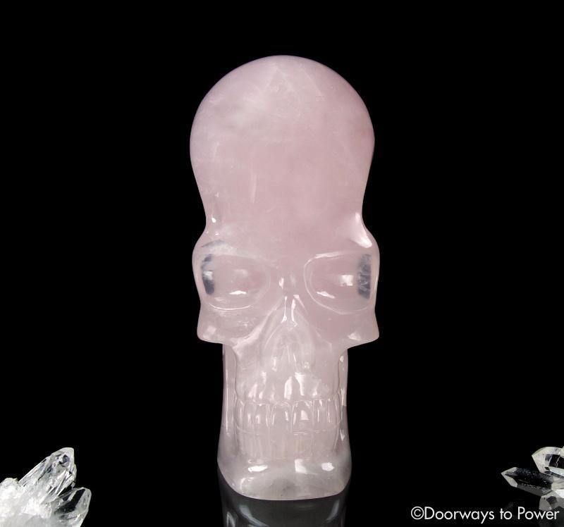 Rose Quartz Shaman Crystal Skull 'Luminosity ' Pure vibrational energy -  Doorways to Power