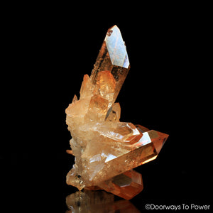 Tangerine Aura Imperial Gold Crystal Cluster