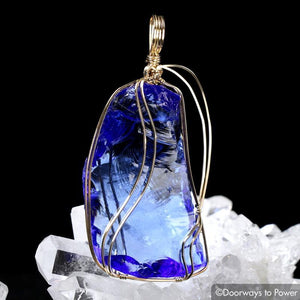Majestic Elestial Starlight Sapphire Andara Pendant 14k \ OverSoul \ 6D