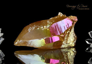 Golden Aura Lemurian Quartz Twin Record Keeper Crystal