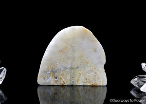 Honey & Cream Azeztulite Crystal Altar Stone Azozeo Activated