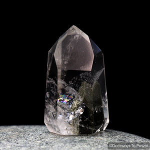 Brookite in Quartz Channeling Crystal Point Synergy 12 Stone Rare