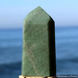 John of God Crystal Green Aventurine Temple Heart Dow
