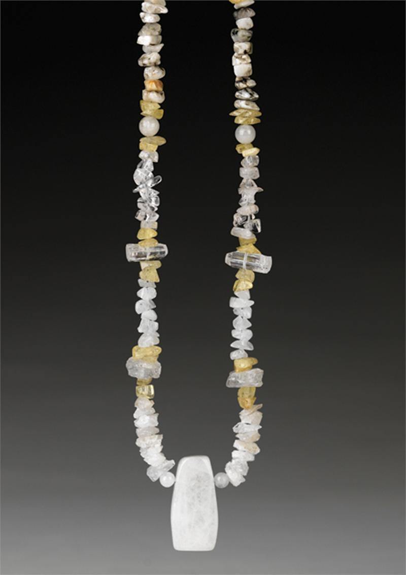 Azeztulite, Agni Gold Danburite, White Danburite, Phenacite and Petalite crystal necklace