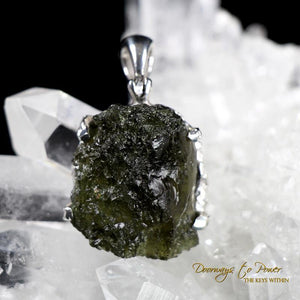 Moldavite Tektite Stone Pendant
