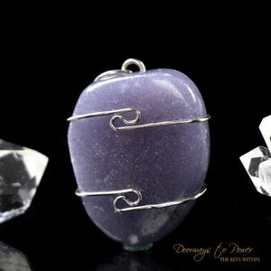 Lilac Lepidolite Crystal Pendant