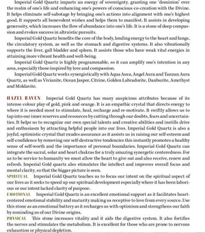 Imperial Gold Quartz Properties